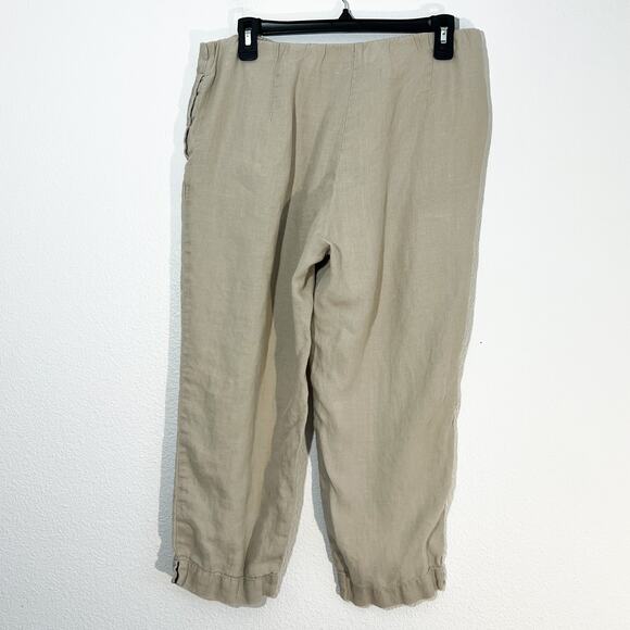 J. Jill Linen Pants Womens S Cropped Summer Coastal Beachy Casual Capsule Boho - Picture 3 of 6